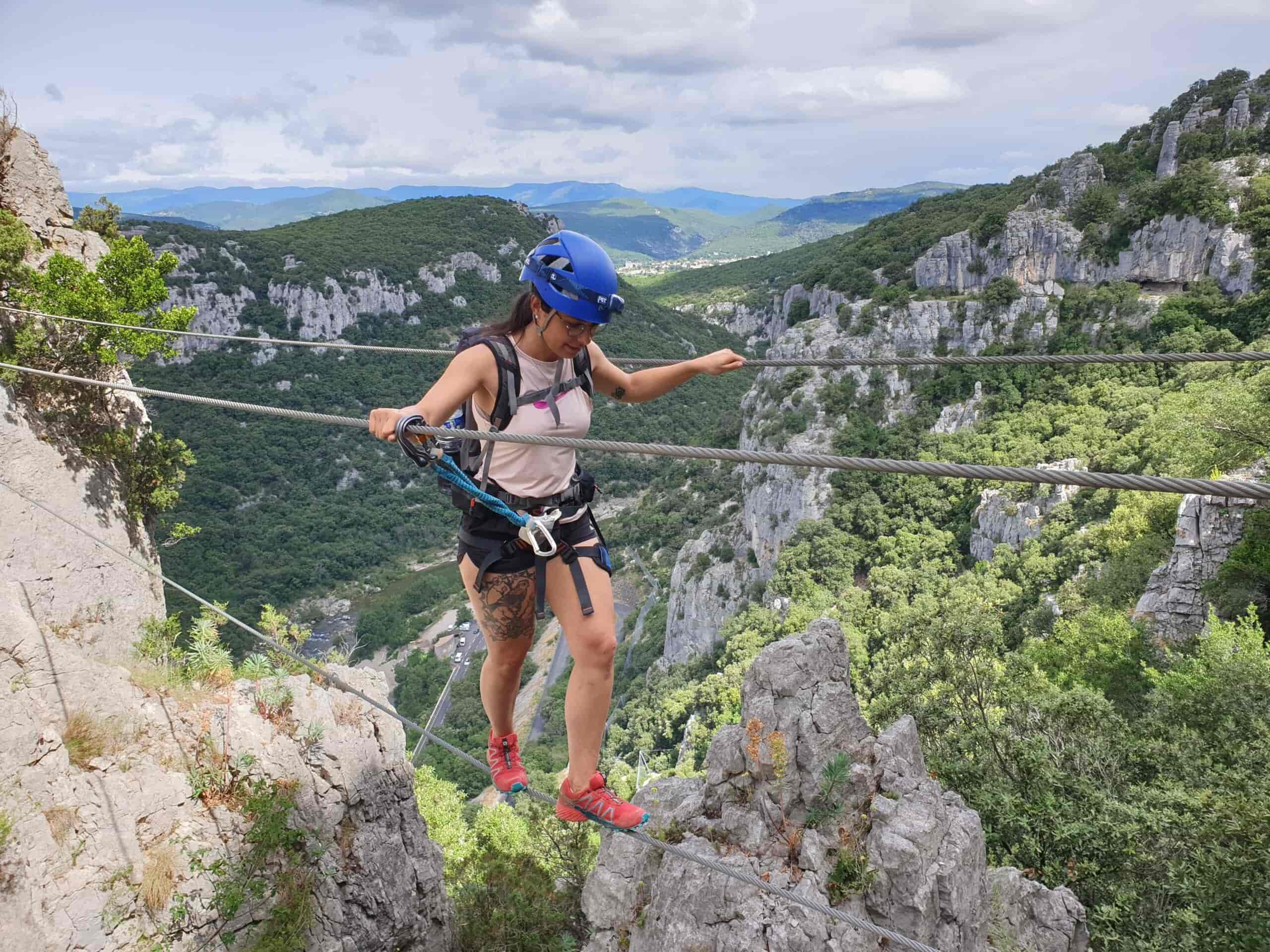 Parcours via ferrata dans l'Hérault